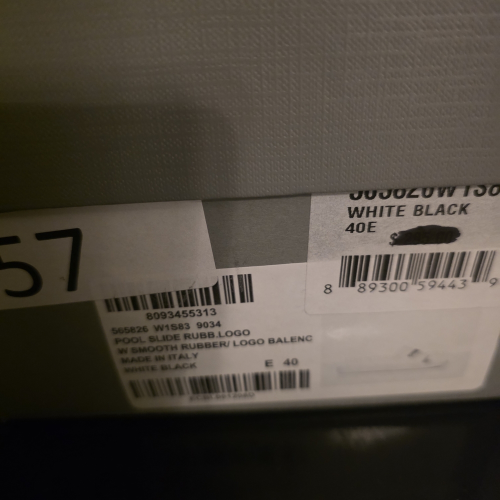 Balenciaga White Logo Slide Sandals - Picture 3 of 6